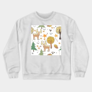 Moose Pattern Crewneck Sweatshirt